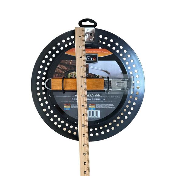 Mr. Bar-B-Q Grilling Skillet w/ Removable Handle Non-Stick Surface - Black - Picture 4 of 4